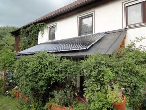 Solarthermie-Anlage auf Vordach Projekt Bleher