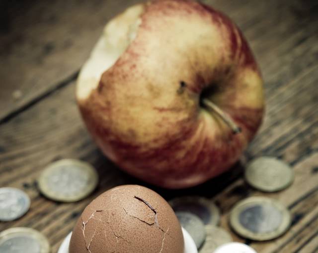 Apfel und Ei und Euro