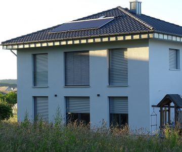 Solarthermie auf Energieeffizeinzhaus