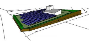 Grafik der Solarthermie-Anlage in Hallerndorf - Nahwärmenetz