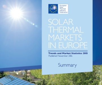 ESTIF: Trend and market statistics 2016: solar thermal europe