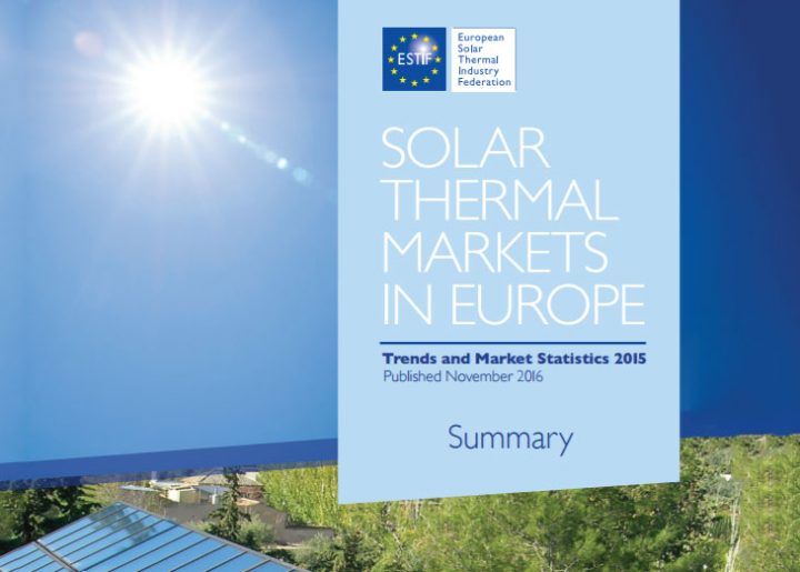 ESTIF: Trend and market statistics 2016: solar thermal europe