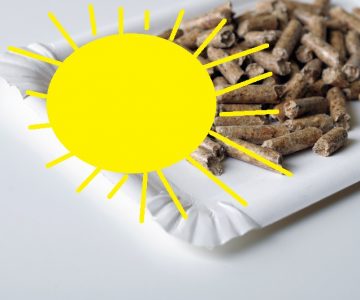 Holzpellets plus Sonnenheizung