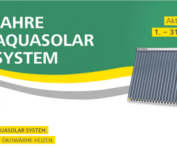 15 Jahre AquaSolar System - Schokolade für Paradigma Solarthermie-Kollektoren