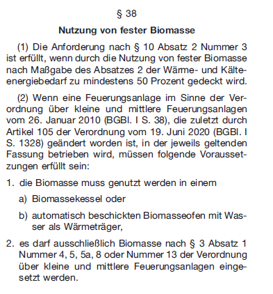 GEG_§38_Nutzung Biomasse-Anlagen