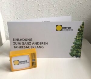 Ritter Energie virtueller Jahresausklang 2020 Online Weihnachtsfeier Einladung Klickfernseher