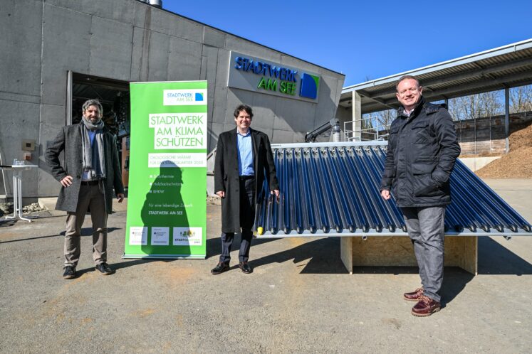Mediengespräch Überlingen Schättlisberg Baustart Solarthermie Anlage