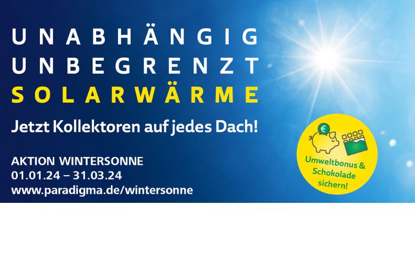 Aktion Wintersonne 2024 Solarthermieförderung