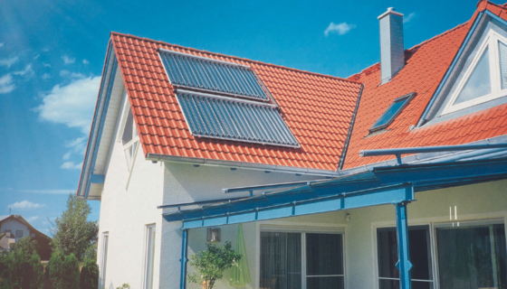 Haus mit Paradigma Solarthermie-Anlage