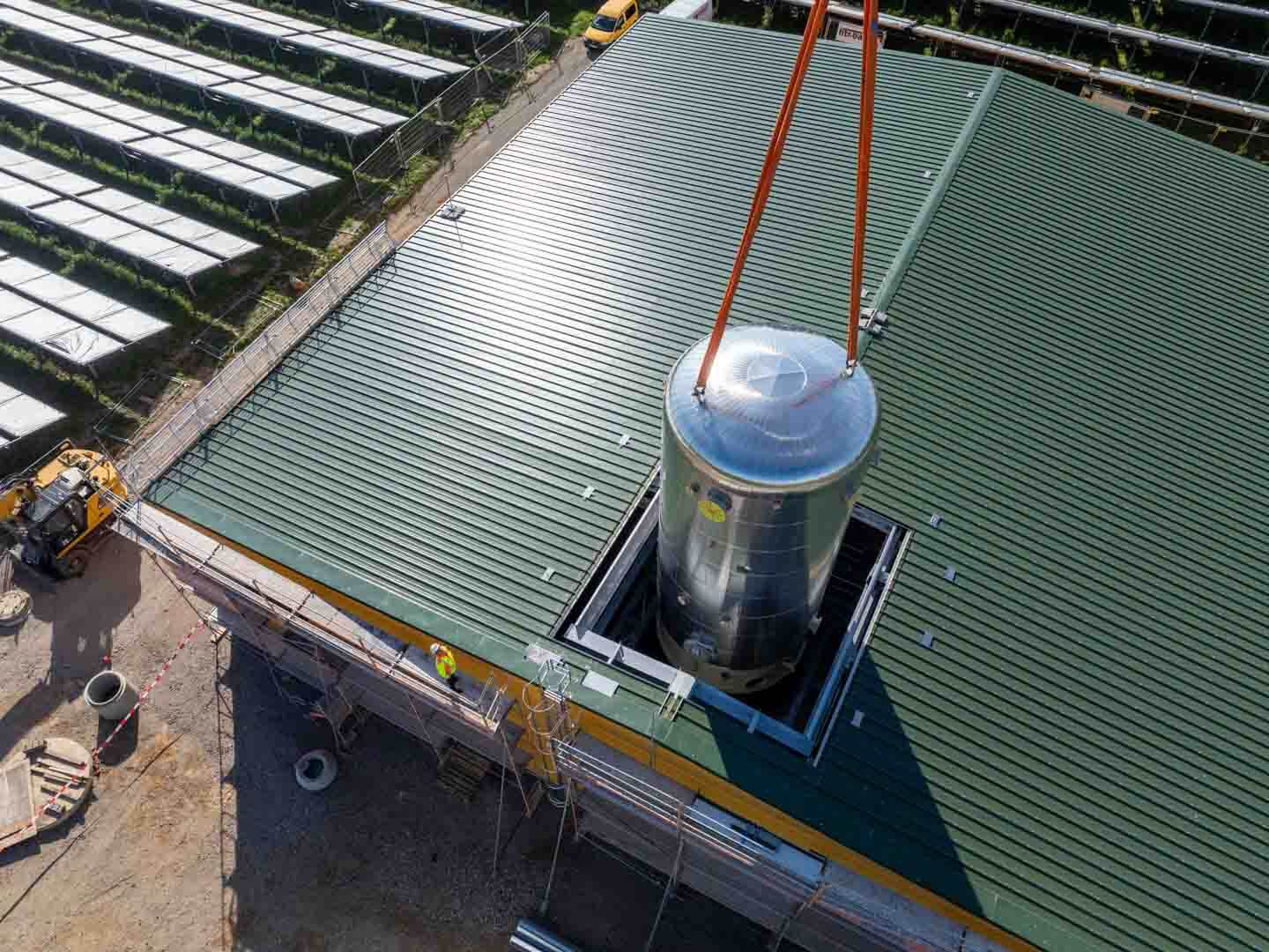 Deutschlands größte Solarthermieanlage Leipzig Ritter XL Solar Bau April 2025_Weiche III