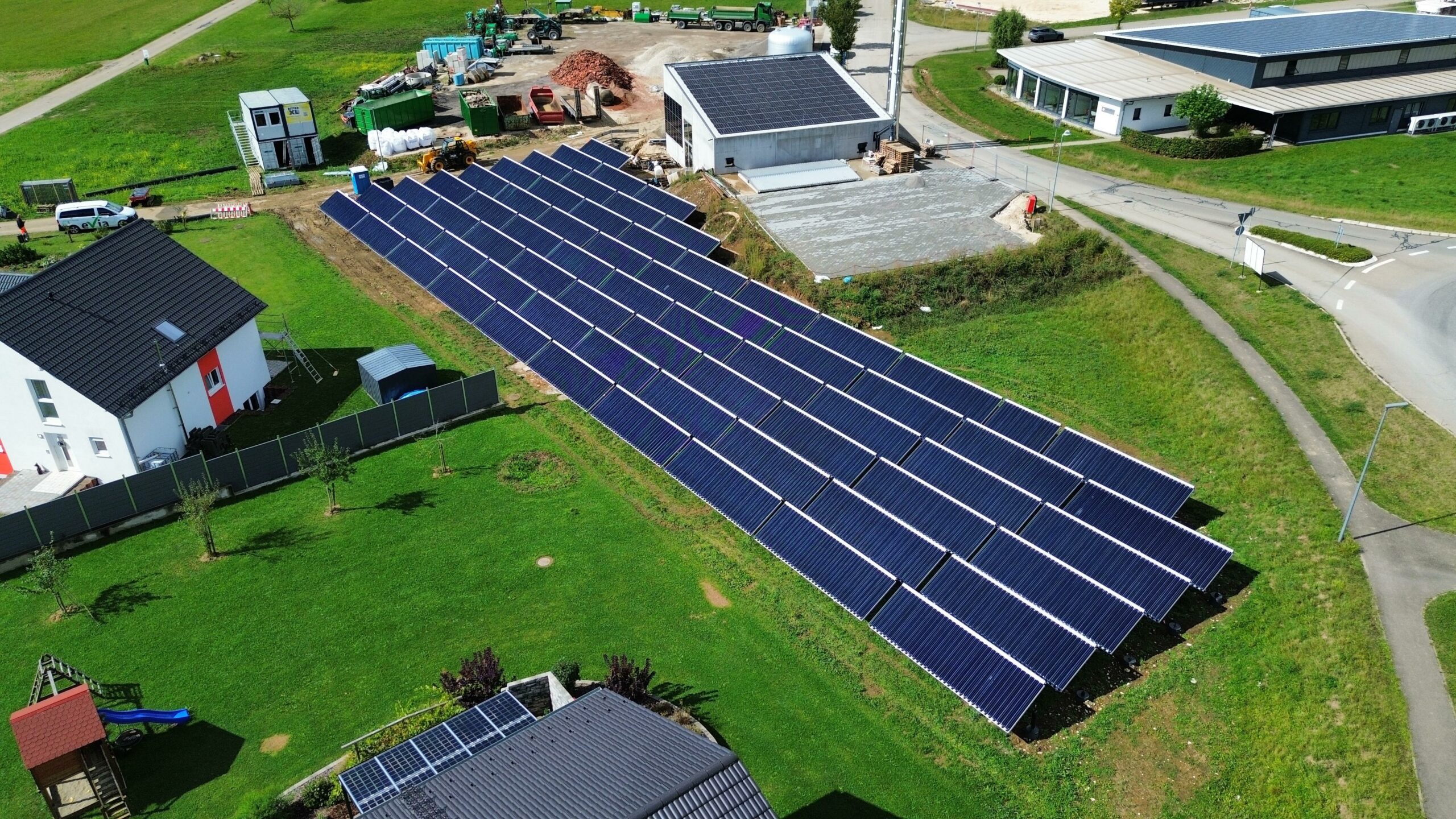 Ritter XL Solar Großkollektor XXL Solarthermieanlage Renquishausen_Luftbild